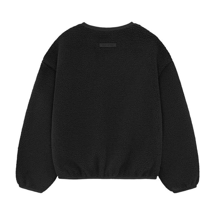 Fear of God Essentials Kids Polar Fleece Crewneck Jet Black