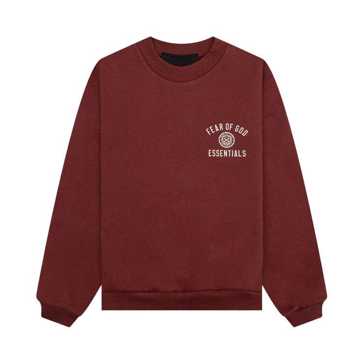 Fear of God Essentials Kids Fleece Crewneck Crimson
