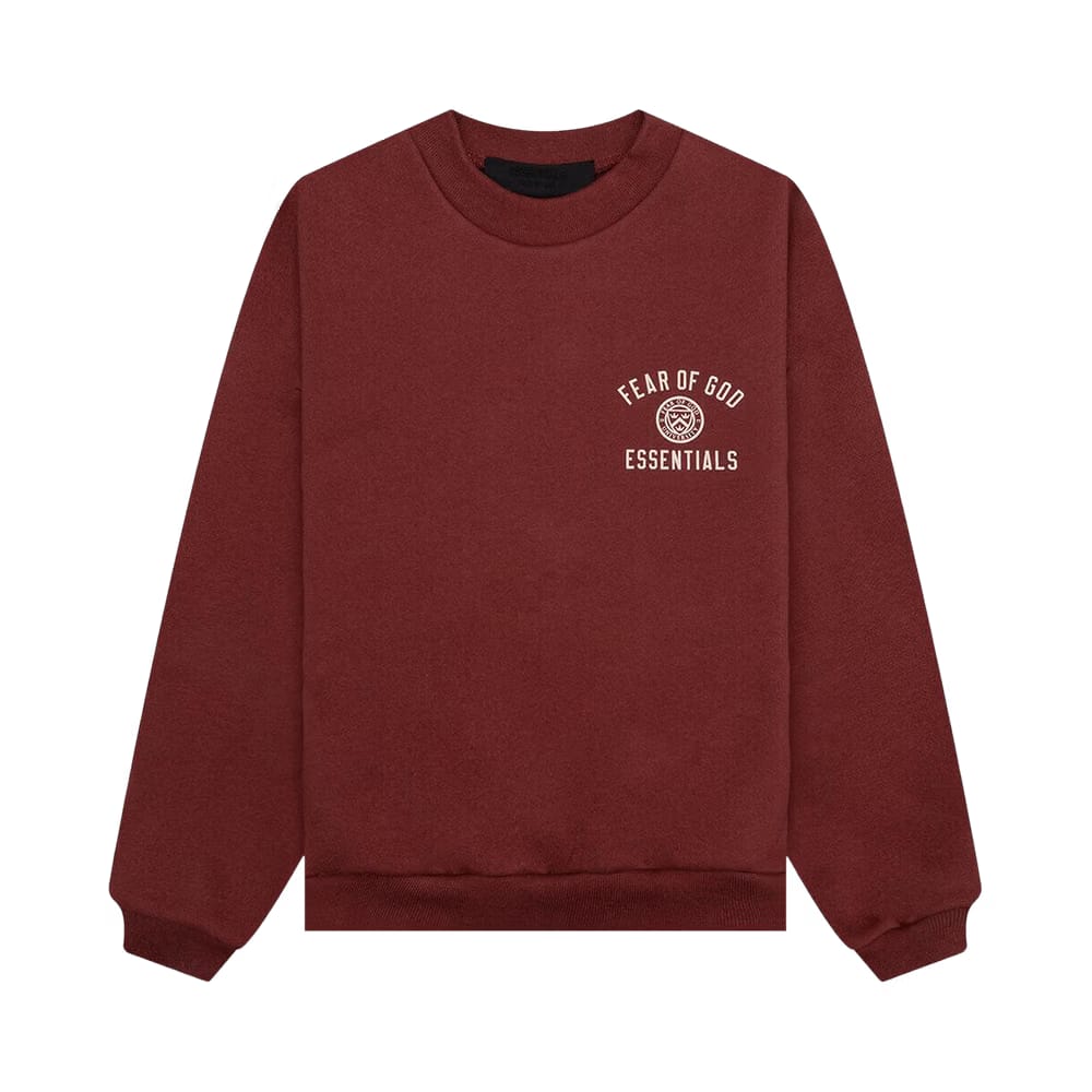 Fear of God Essentials Kids Fleece Crewneck Crimson