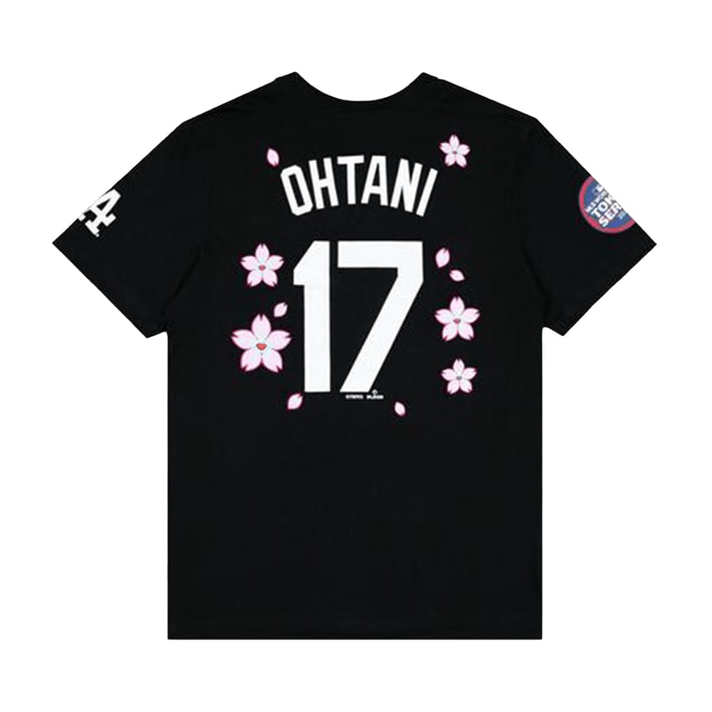 Nike x Takashi Murakami x MLB World Tour Tokyo Series 2025 Shohei Ohtani Dodgers Shorts-Sleeve T-Shirt Black