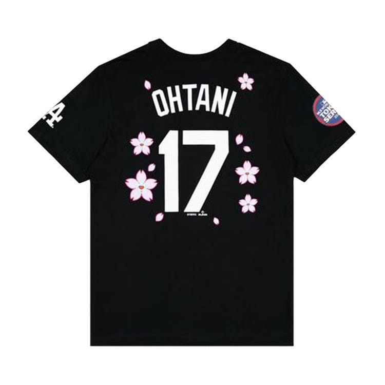 Nike x Takashi Murakami x MLB World Tour Tokyo Series 2025 Shohei Ohtani Dodgers Shorts-Sleeve T-Shirt Black
