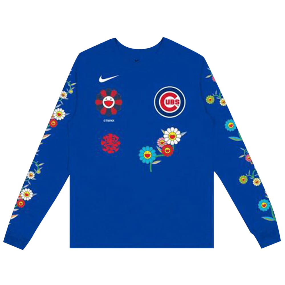 Nike x Takashi Murakami x MLB World Tour Tokyo Series 2025 Cubs Long-Sleeve T-Shirt Blue