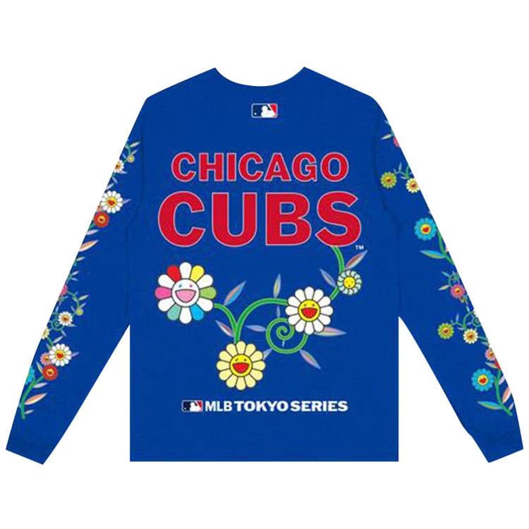 Nike x Takashi Murakami x MLB World Tour Tokyo Series 2025 Cubs Long-Sleeve T-Shirt Blue