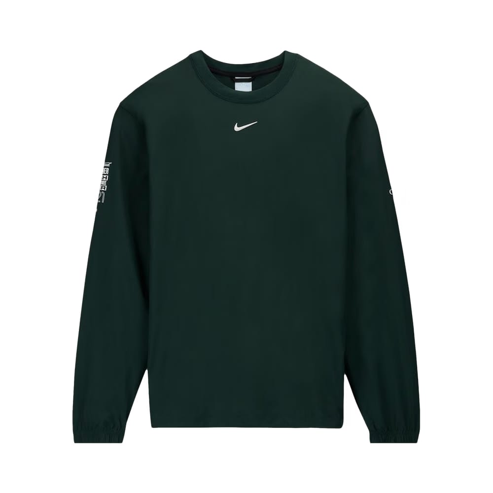Nike NRG Nocta DF Woven Long-Sleeve Crew Pro Green