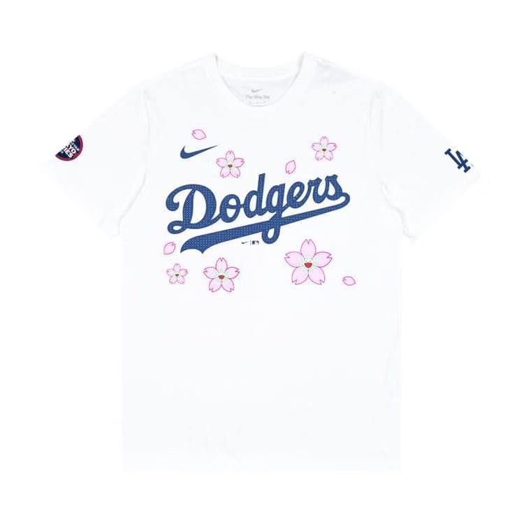 Nike x Takashi Murakami x MLB World Tour Tokyo Series 2025 Shohei Ohtani Dodgers Shorts-Sleeve T-Shirt White