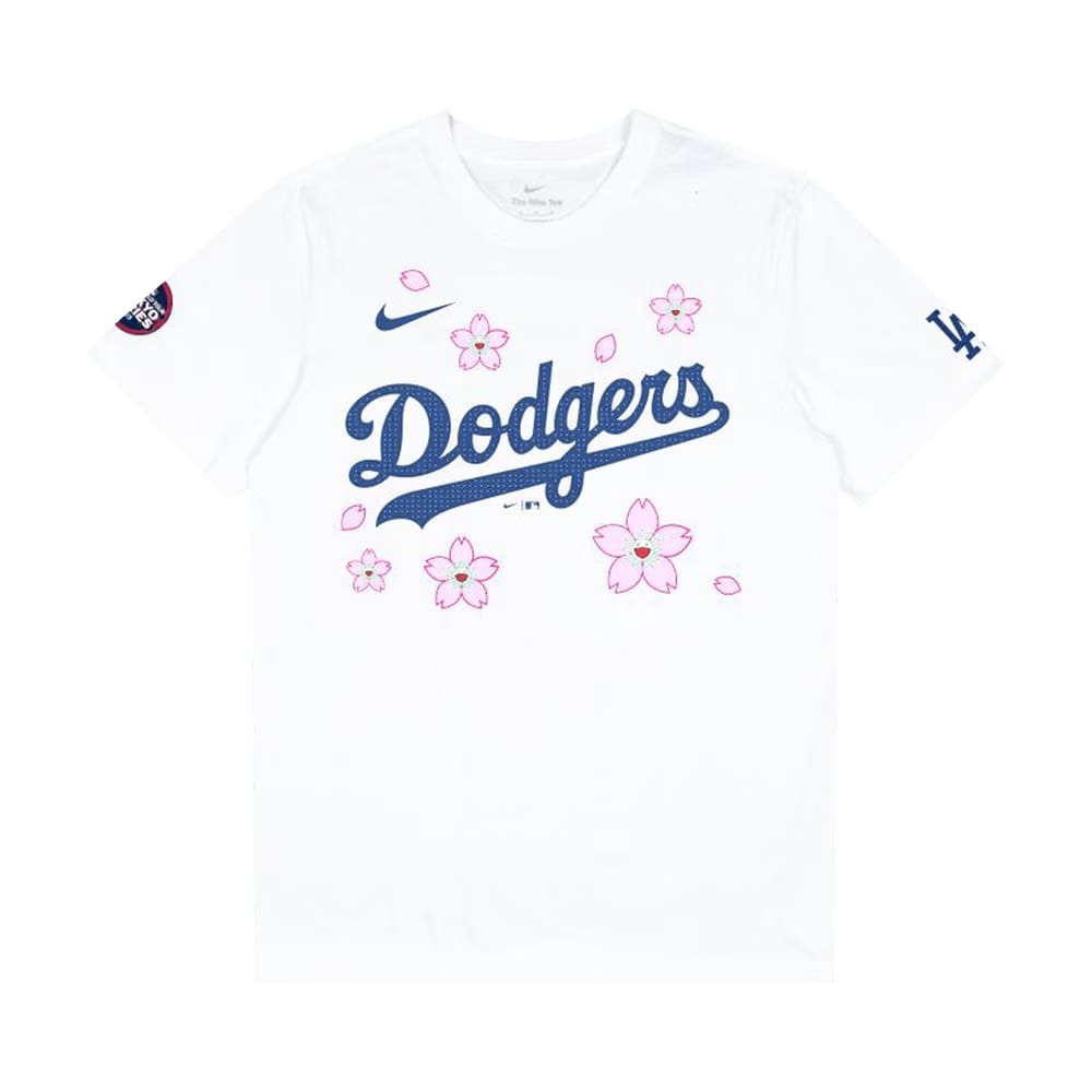 Nike x Takashi Murakami x MLB World Tour Tokyo Series 2025 Shohei Ohtani Dodgers Shorts-Sleeve T-Shirt White
