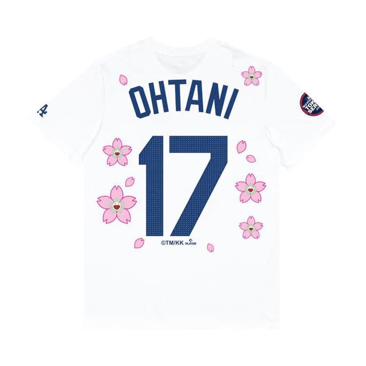 Nike x Takashi Murakami x MLB World Tour Tokyo Series 2025 Shohei Ohtani Dodgers Shorts-Sleeve T-Shirt White
