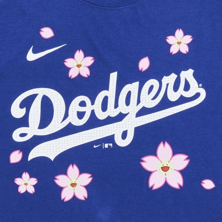 Nike x Takashi Murakami x MLB World Tour Tokyo Series 2025 Betts Dodgers Shorts-Sleeve T-Shirt Blue