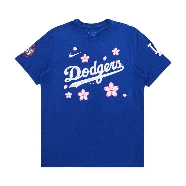 Nike x Takashi Murakami x MLB World Tour Tokyo Series 2025 Betts Dodgers Shorts-Sleeve T-Shirt Blue