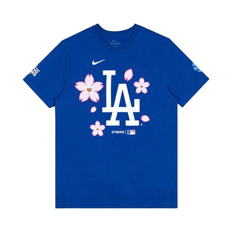 Nike x Takashi Murakami x MLB World Tour Tokyo Series 2025 Dodgers Shorts-Sleeve T-Shirt Blue