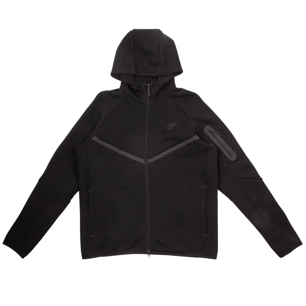 Nike Tech Full Zip Windrunner Hoodie Black/Black