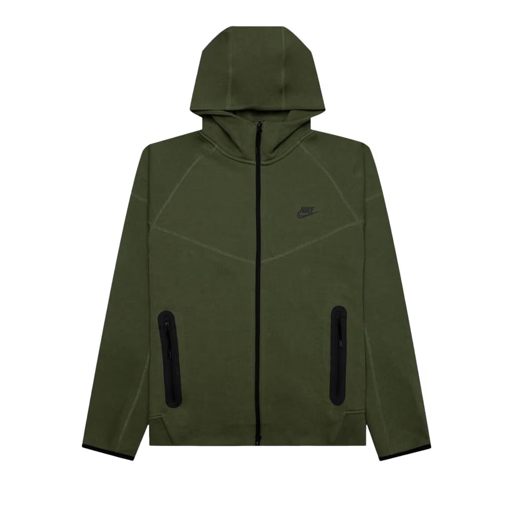 Nike Sportswear Tech Fleece Windrunner Full Zip Hoodie Medium Olive/Black