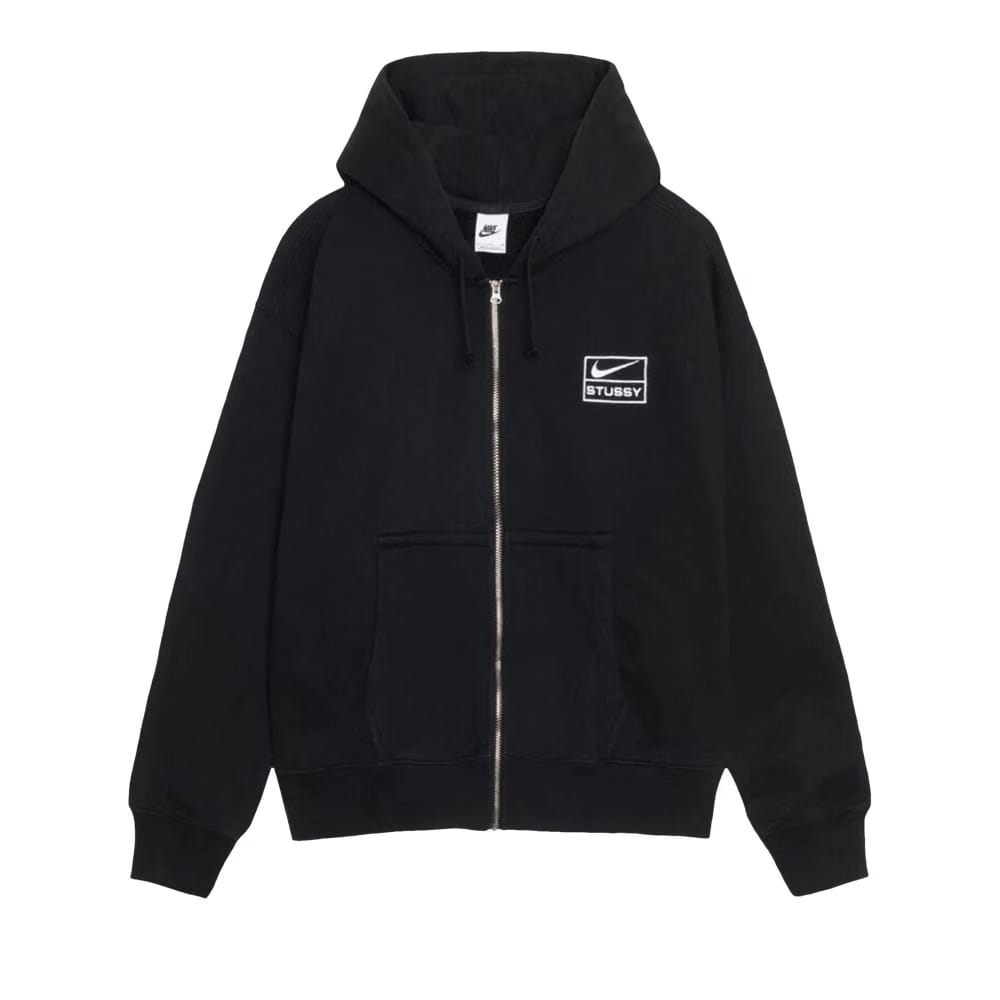 Nike x Stussy Zip Fleece Hoodie Black