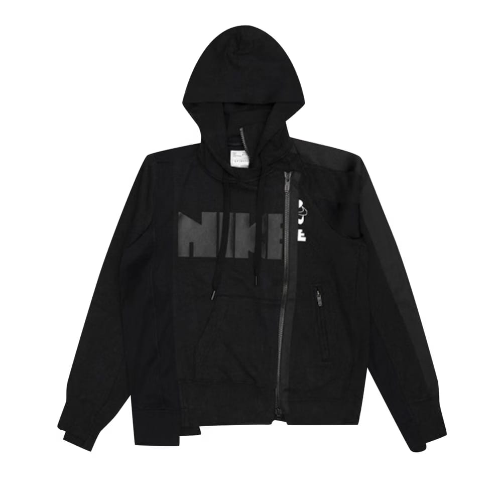 Nike x Sacai Double-Zip Hoodie Black/Dark Obsidian
