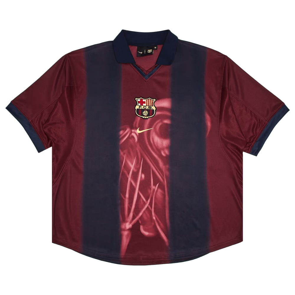 Nike FC Barcelona x Cactus Jack Retro 2000/01 Home Skeleton Jersey Red/Blue