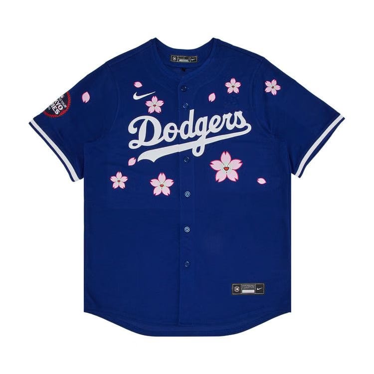 Nike x Takashi Murakami x MLB World Tour Tokyo Series 2025 Dodgers Tokyo Away Jersey Blue