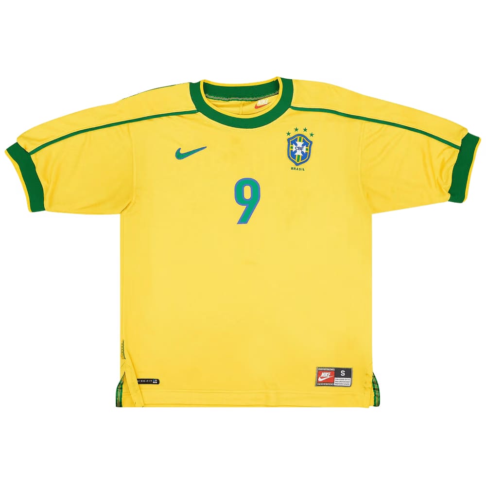 Nike Brazil 1998 Reissue Soccer Replica Jersey Varsity Maize/Pine Green/Lucky Green