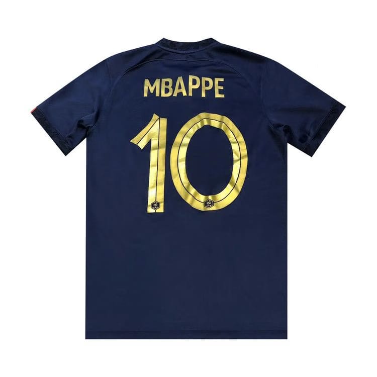 Nike France World Cup Home Shirt #10 Mbappe Blue