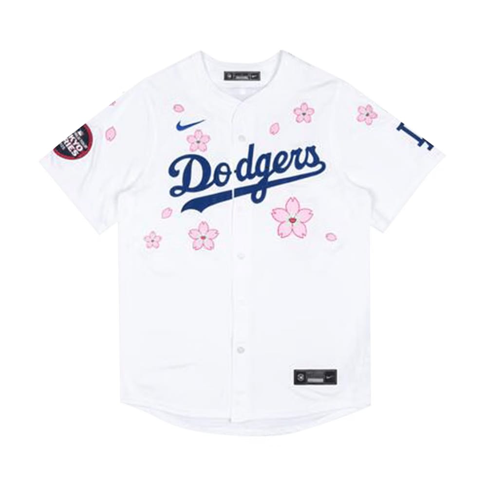 Nike x Takashi Murakami x MLB World Tour Tokyo Series 2025 Dodgers Tokyo Home Jersey White