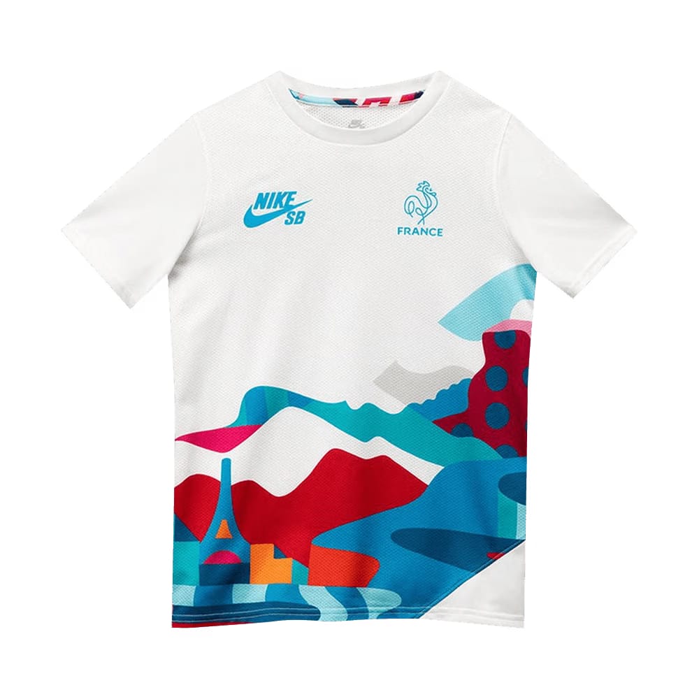 Nike SB x Parra France Federation Kit Crew Jersey White/Neptune Blue