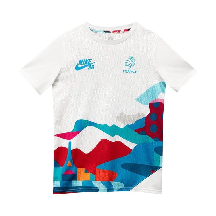 Nike SB x Parra France Federation Kit Crew Jersey White/Neptune Blue