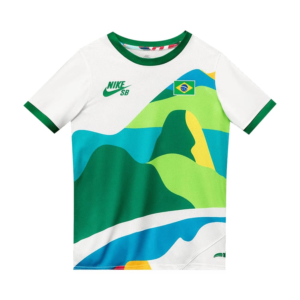 Nike SB x Parra Brazil Federation Kit Crew Jersey White/Clover