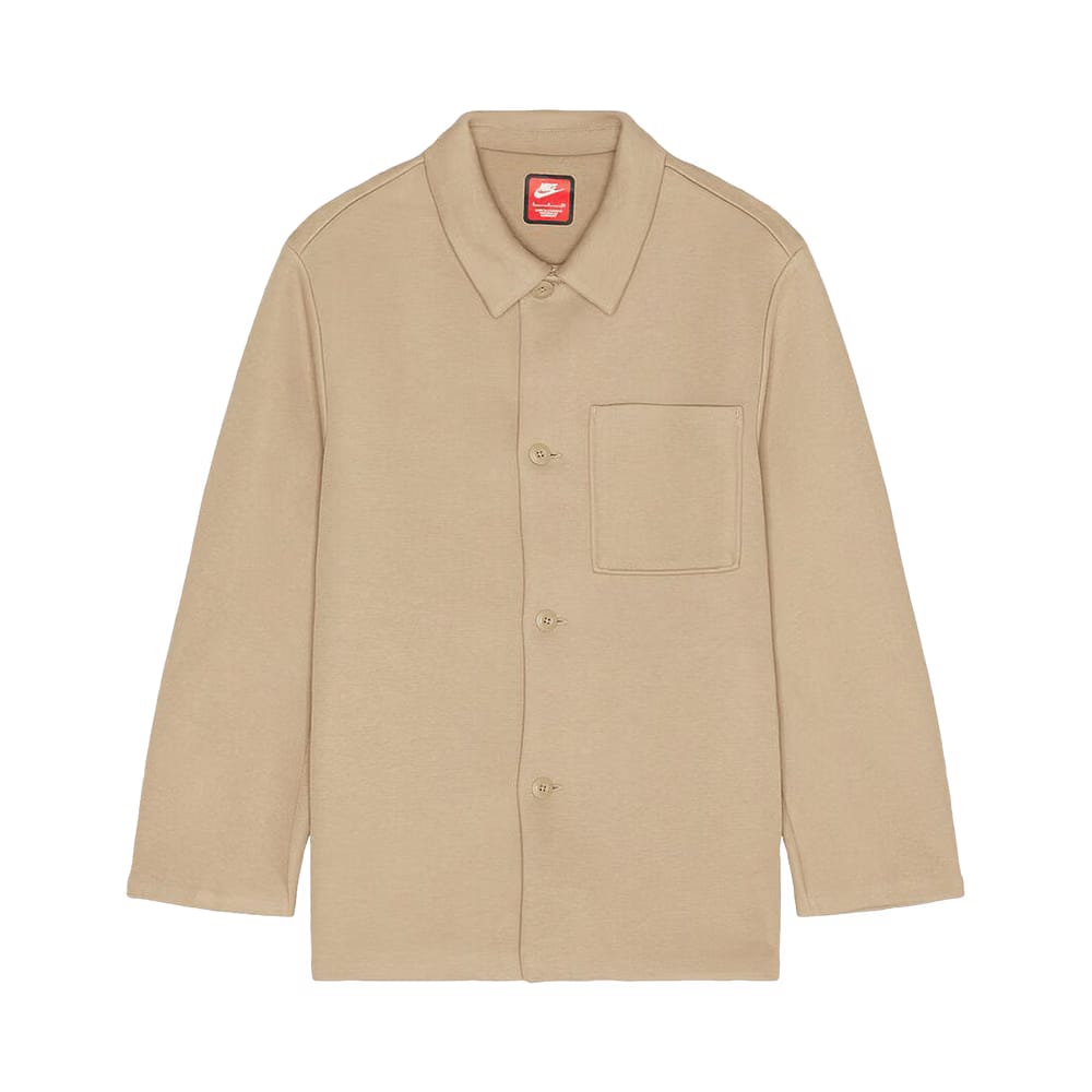 Nike Sportswear Tech Fleece Reimagined Oversized Shacket Khaki
