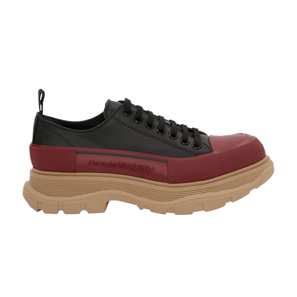 Alexander McQueen Tread Slick Lace-Up Black Red Beige
