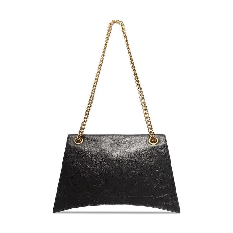 Balenciaga Crush Crocodile Medium Chain Bag Black