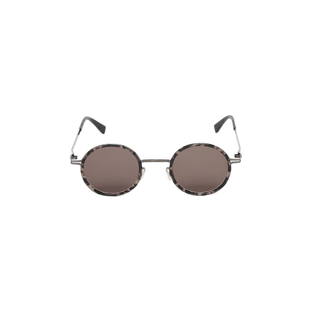 Mykita Eetu Round Sunglasses Shiny Graphite/Solid Brown