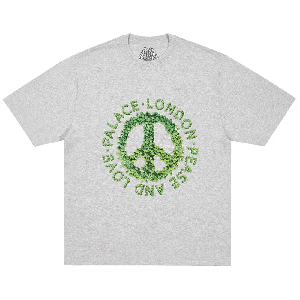 Palace Pease And Love T-Shirt Grey Marl