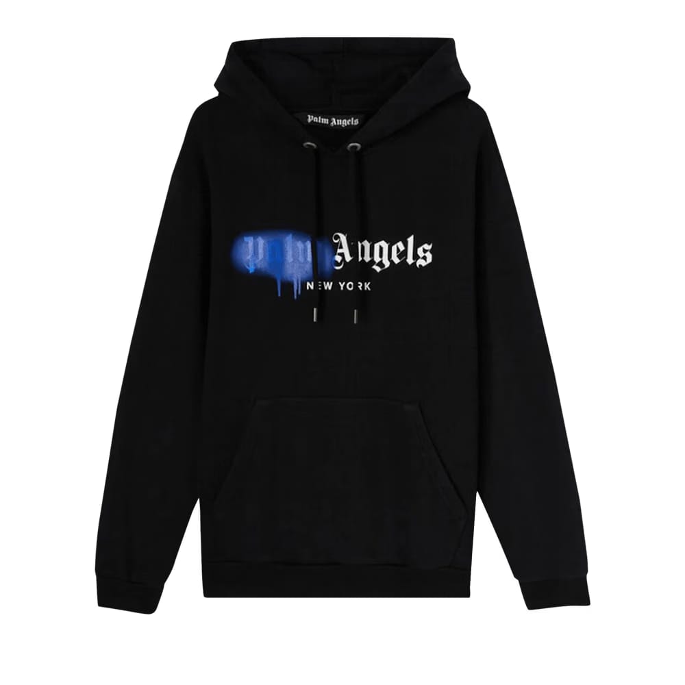Palm Angels New York Sprayed Hoodie Black/Blue