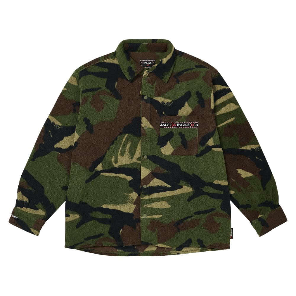 Palace Polartec Om Fleece Overshirt Woodland Camo