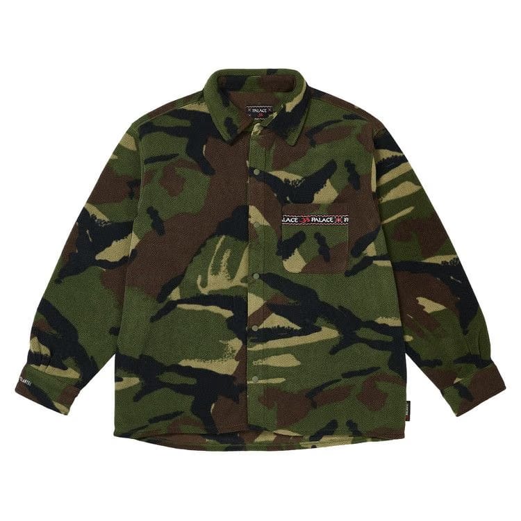 Palace Polartec Om Fleece Overshirt Woodland Camo