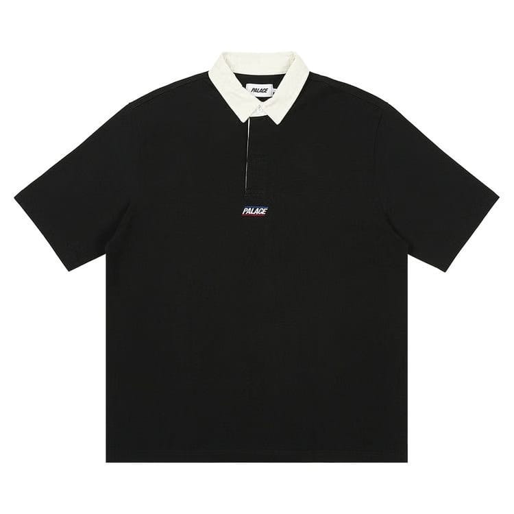 Palace Wide Rugby Polo Black