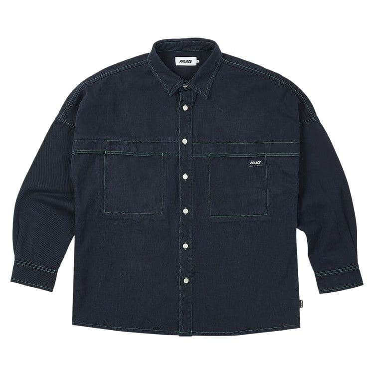 Palace Stitch Up Drop Shoulder Shirt Navy
