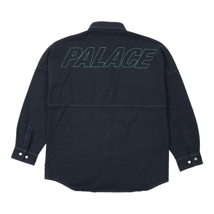 Palace Stitch Up Drop Shoulder Shirt Navy