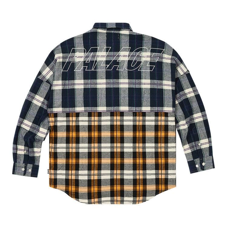 Palace Checkmate Drop Shoulder Shirt Navy