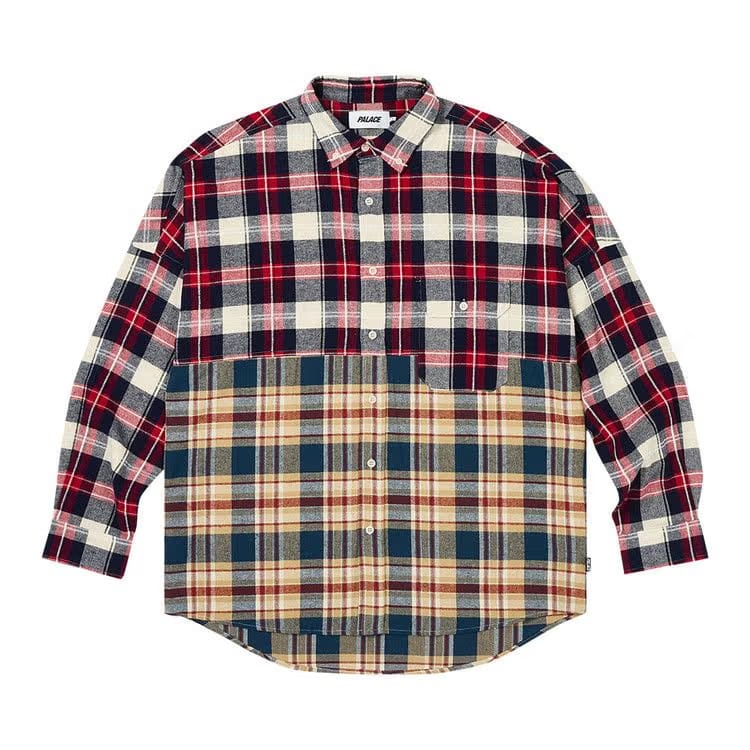 Palace Checkmate Drop Shoulder Shirt Red