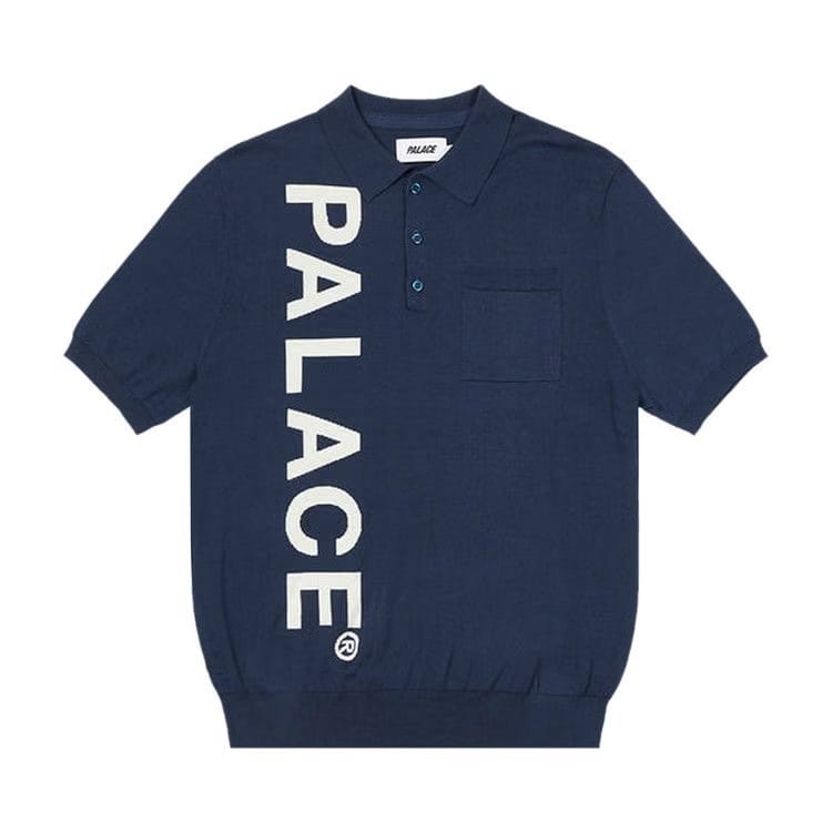 Palace Intarsia Font Polo Navy