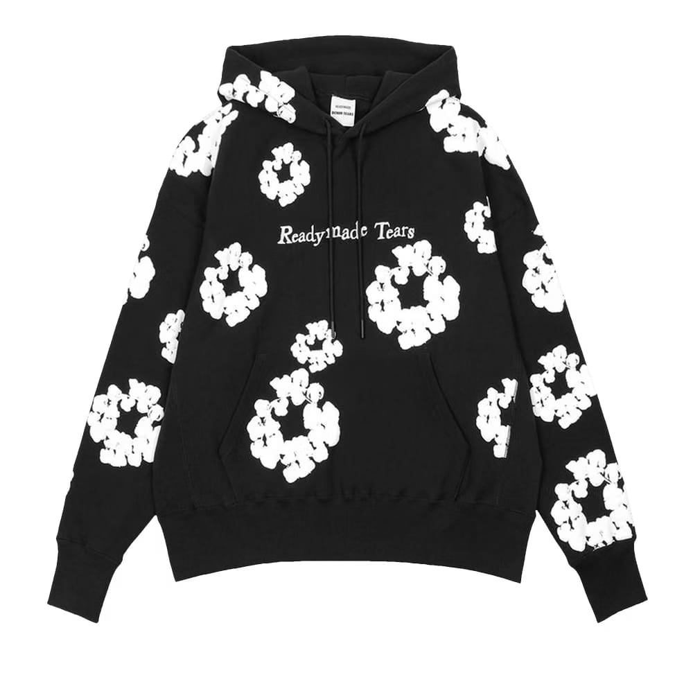 READYMADE x Denim Tears Cotton Wreath Hoodie Black/White