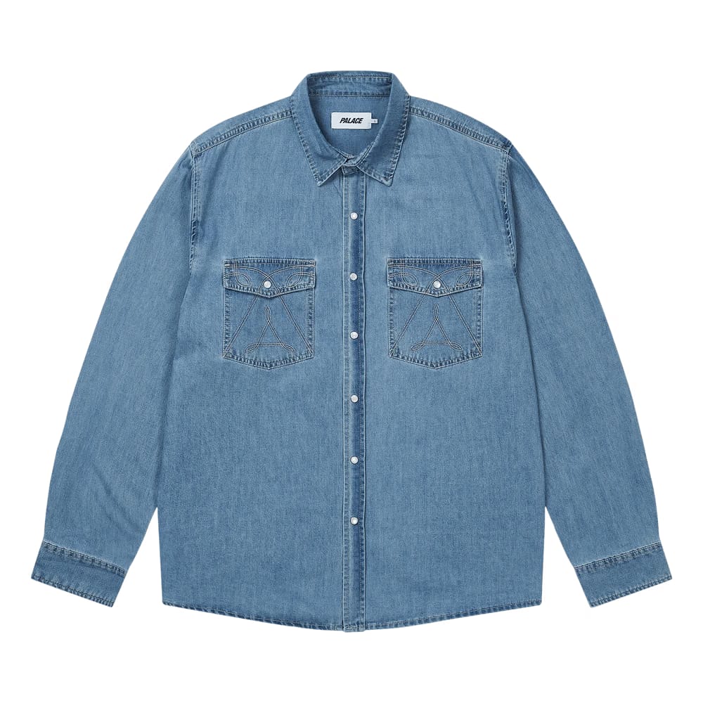 Palace Denim Western Over Shirt Stone Wash