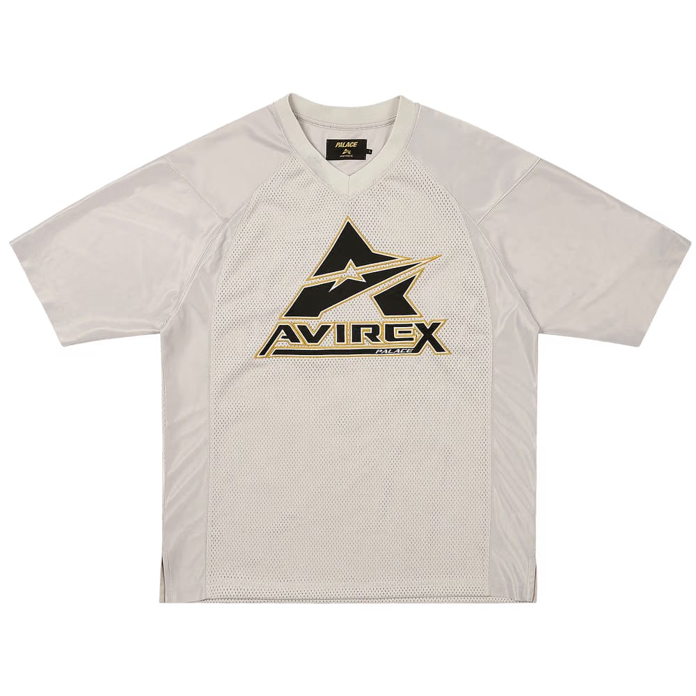 Palace Avirex Mesh Jersey Silver