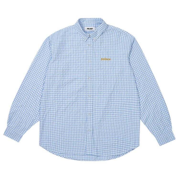 Palace Seersucker Oxford Shirt Blue Gingham