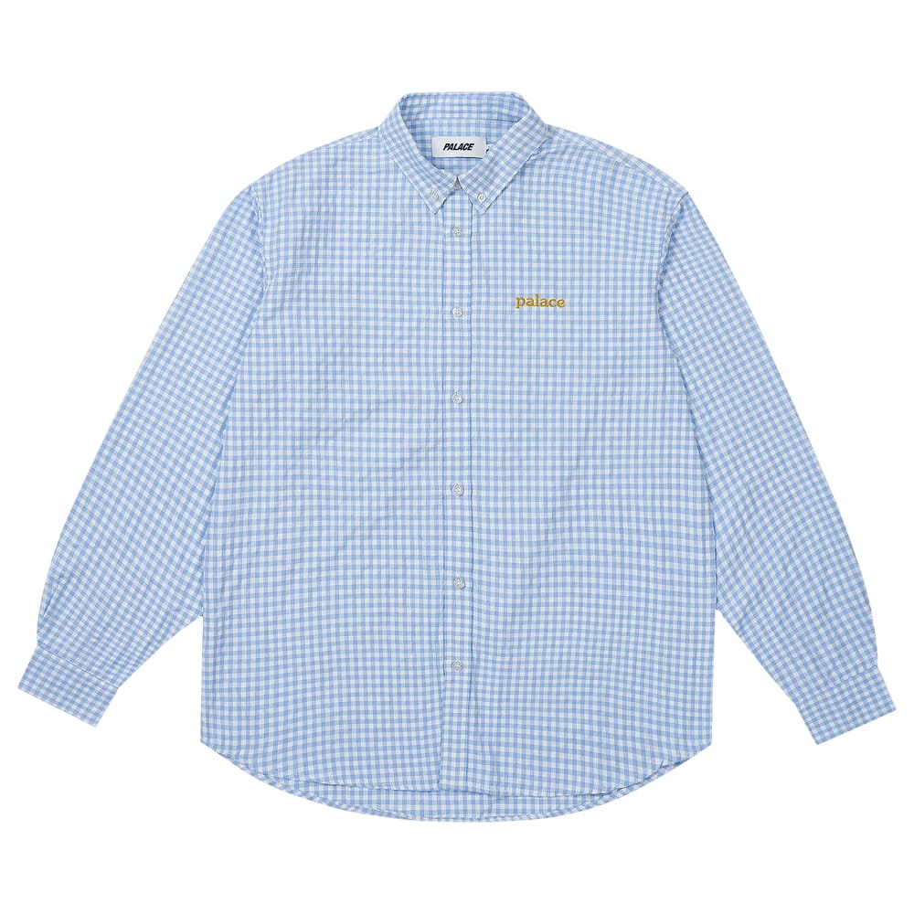 Palace Seersucker Oxford Shirt Blue Gingham