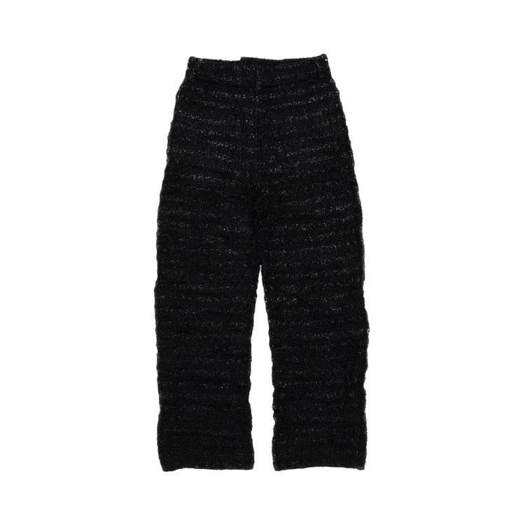 Balenciaga Lamé Effect Tweed Trousers Black