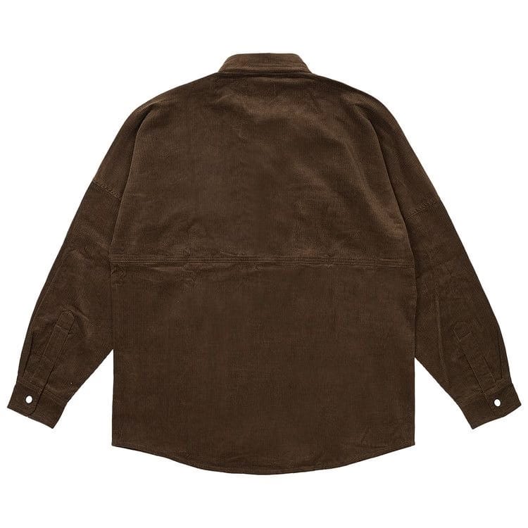 Palace Drop Shoulder Cord Shirt Nice Brown