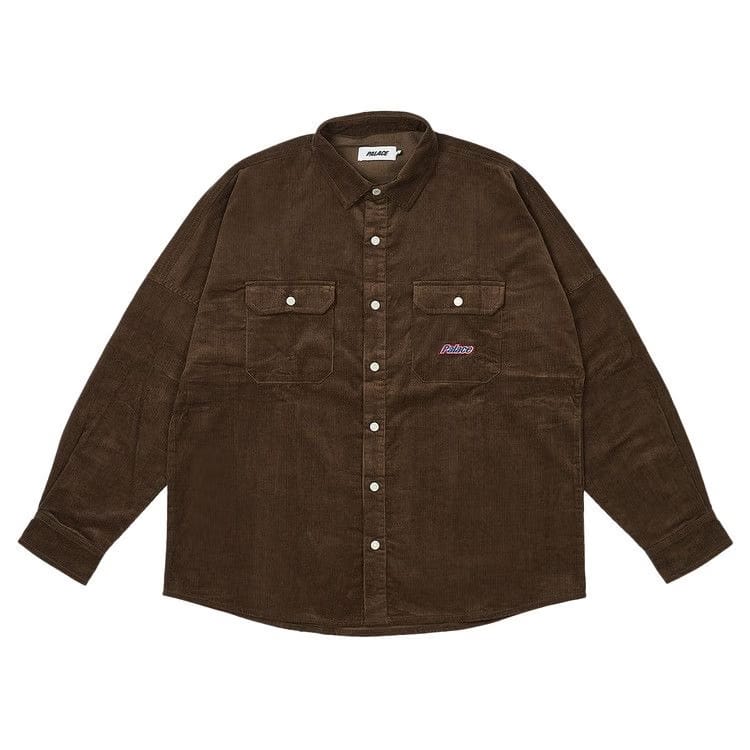 Palace Drop Shoulder Cord Shirt Nice Brown
