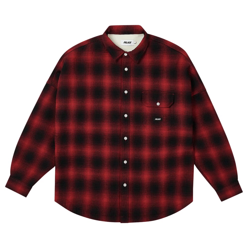 Palace Ombre Flannel Shirt Red