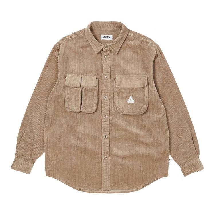 Palace Cargo Cord Shirt Stone